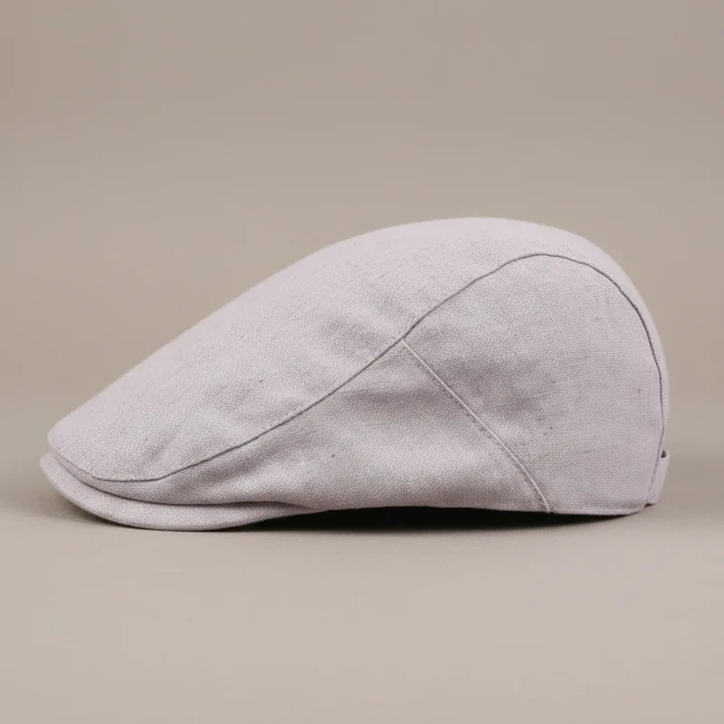 Casquette plate lin homme ajustable été - Vue 2 - casquette plate