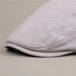 Casquette plate lin homme ajustable été - Vue 4 - casquette plate