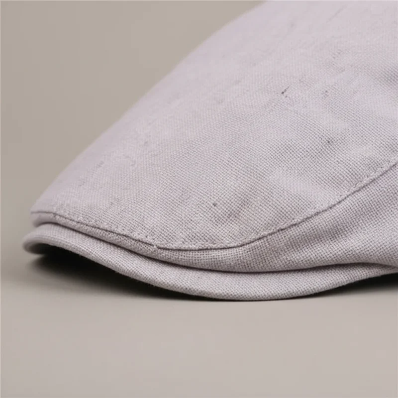 Casquette plate lin homme ajustable été - Vue 4 - casquette plate