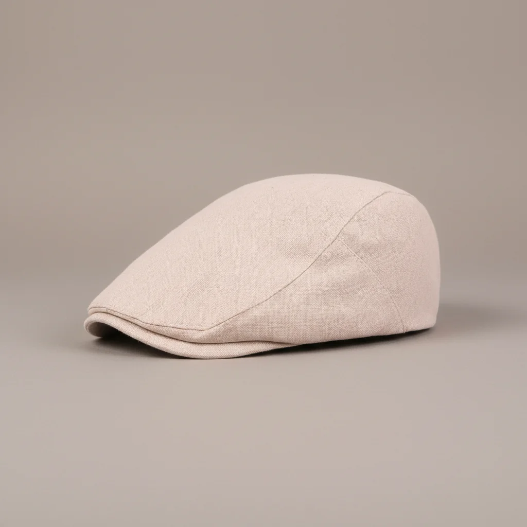 casquette plate lin homme ajustable été - Vue 5 - casquette plate