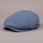 Casquette plate lin homme été ajustable - Vue 1 - casquette plate