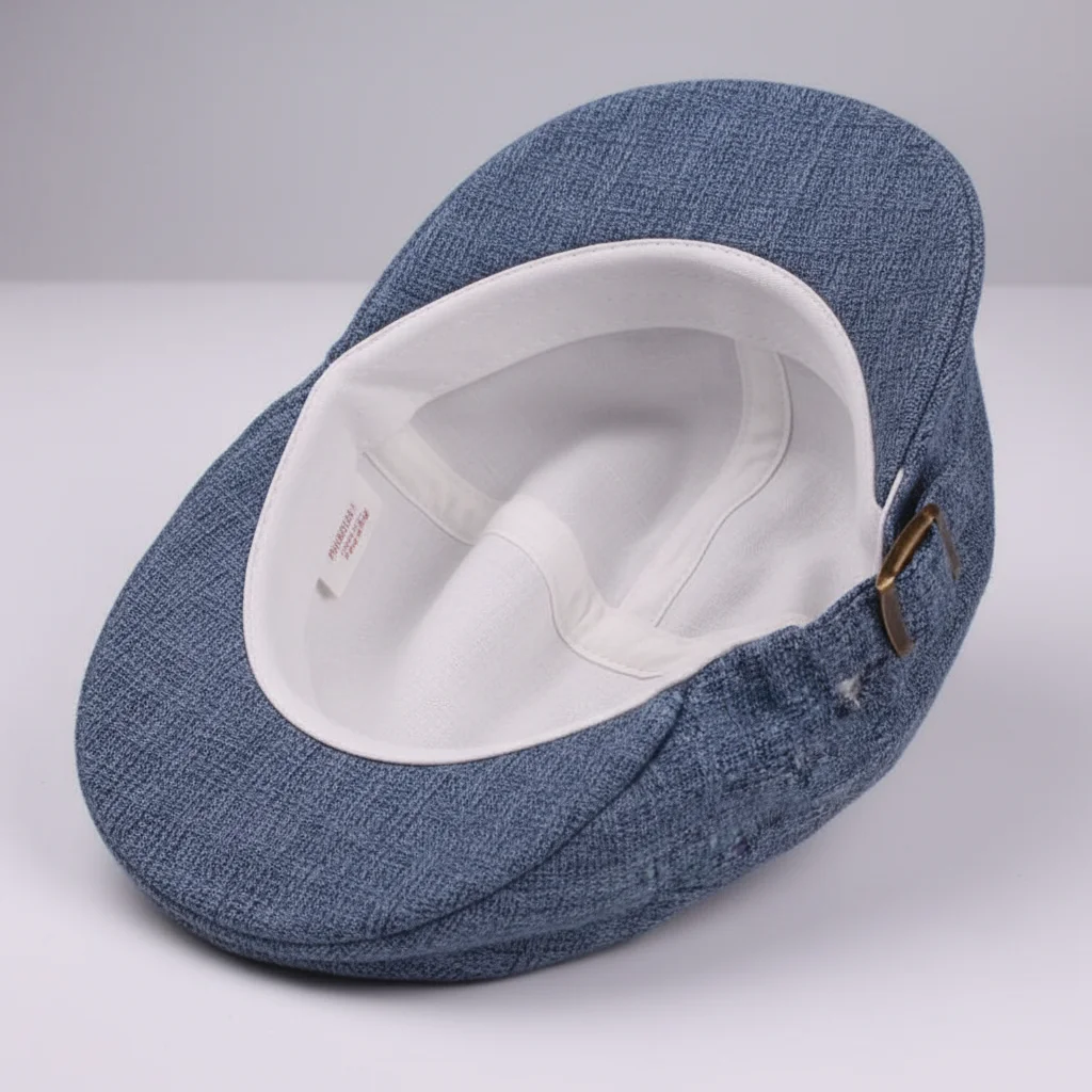 Casquette plate lin homme été ajustable - Vue 3 - casquette plate