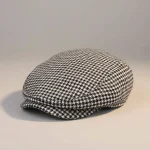 casquette plate motif pied-de-poule polyvalente - Vue 1 - casquette plate
