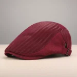 Casquette plate polyester bordeaux ajustable - Vue 1 - casquette plate