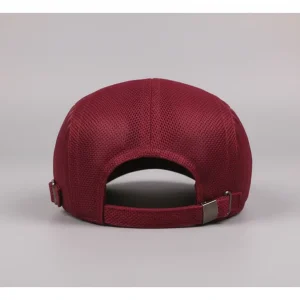 Casquette plate polyester bordeaux ajustable - Vue 2 - casquette plate