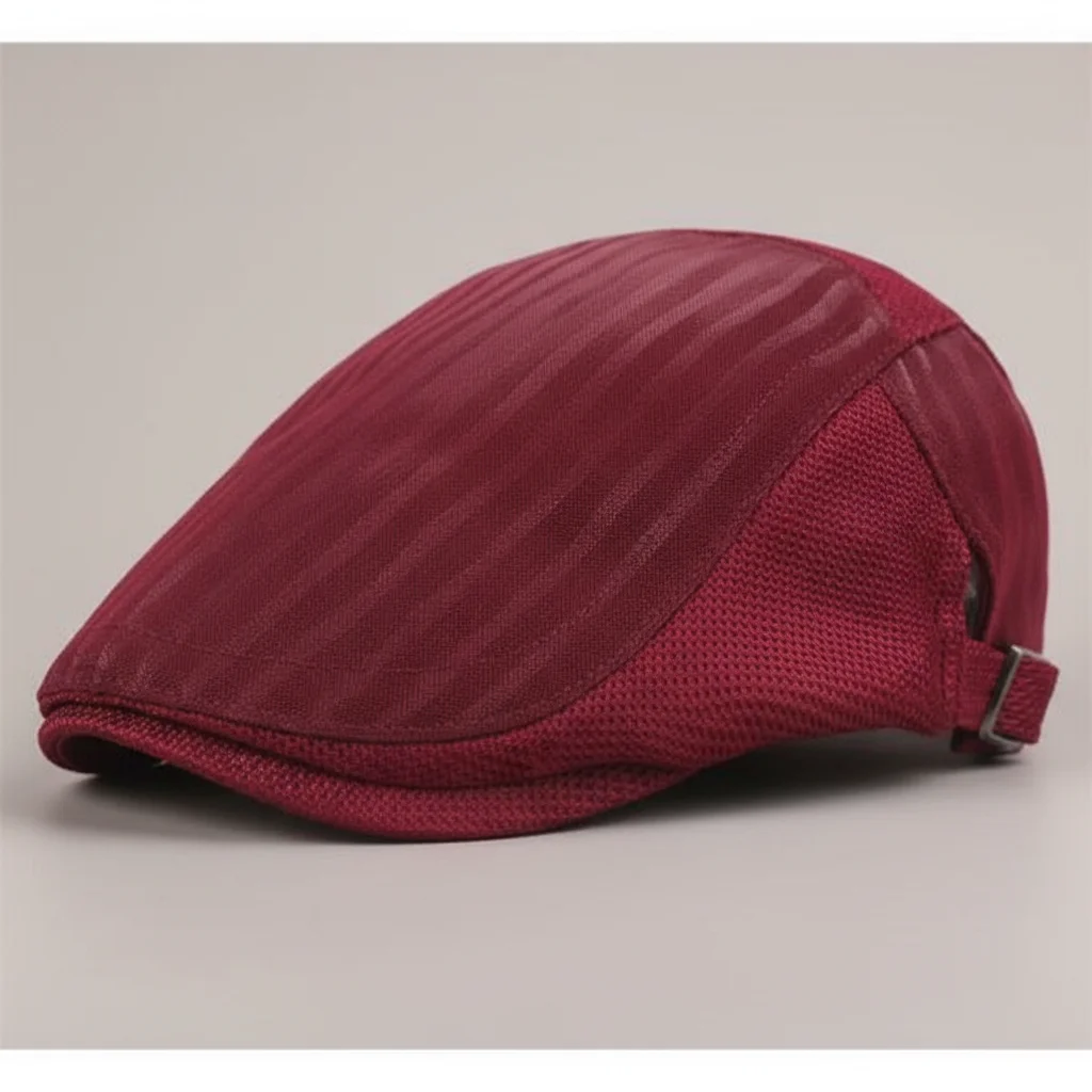 Casquette plate polyester bordeaux ajustable - Vue 4 - casquette plate