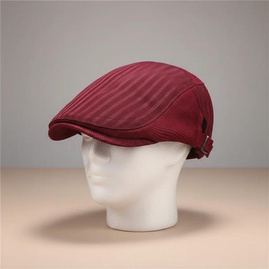 Casquette plate polyester bordeaux ajustable - Vue 5 - casquette plate