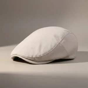 Casquette plate polyester homme ajustable beige - Vue 1 - casquette plate
