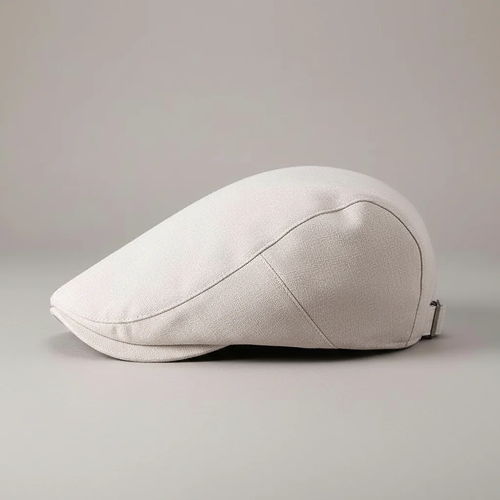 Casquette plate polyester homme ajustable beige - Vue 2 - casquette plate