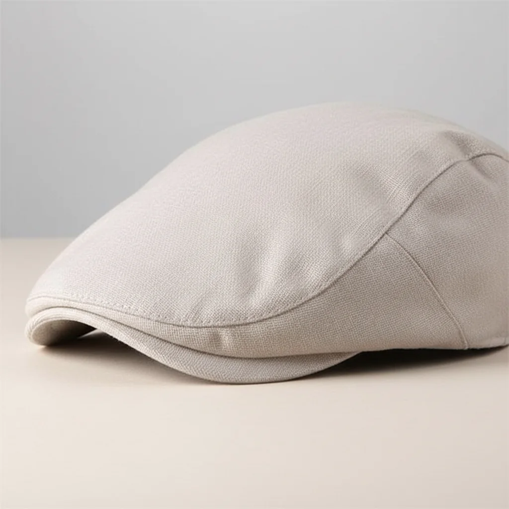Casquette plate polyester homme ajustable beige - Vue 4 - casquette plate