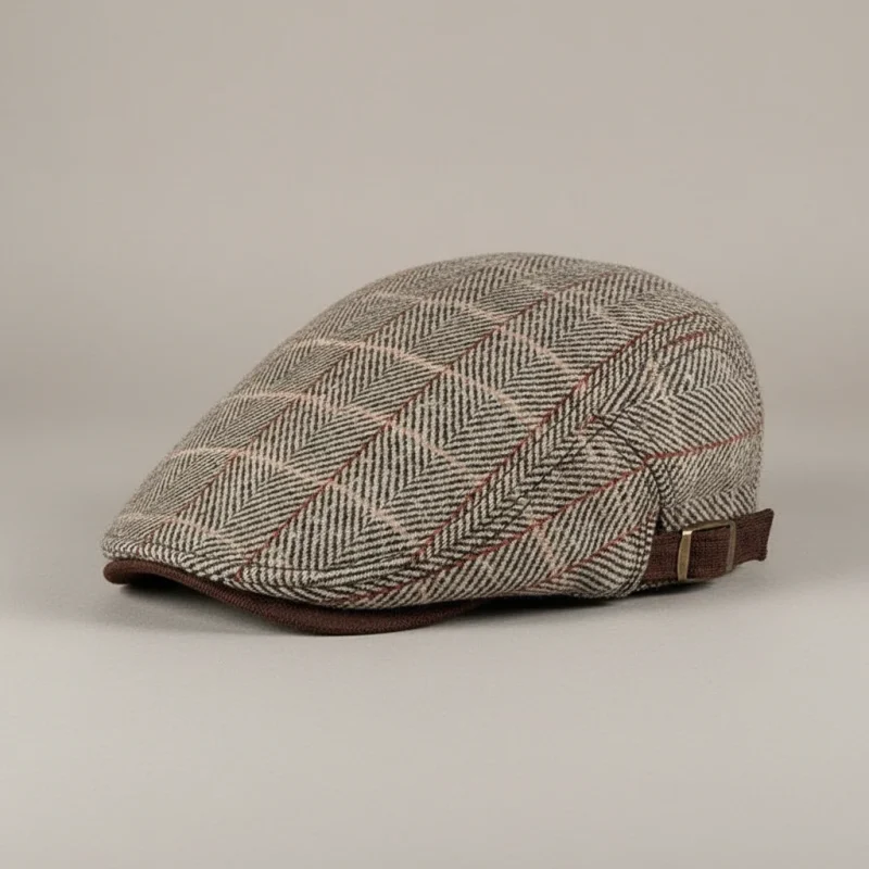 Casquette plate polyester motif chevrons ajustable - Vue 1 - casquette plate