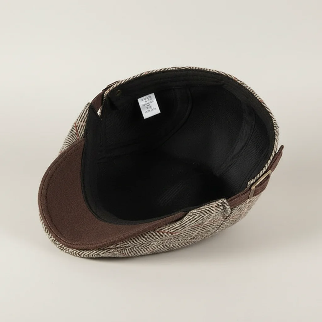 Casquette plate polyester motif chevrons ajustable - Vue 3 - casquette plate