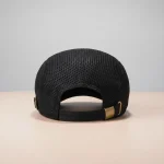 Casquette plate polyester respirant ajustable noire - Vue 3 - casquette plate