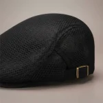 Casquette plate polyester respirant ajustable noire - Vue 4 - casquette plate