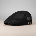 Casquette plate polyester respirant ajustable noire - Vue 5 - casquette plate
