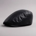 Casquette plate simili cuir homme ajustable - Vue 1 - casquette plate
