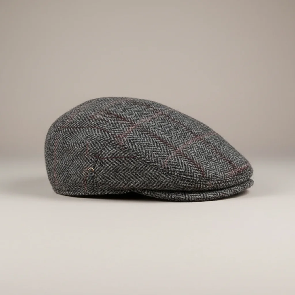 Casquette plate tweed homme style business - Vue 2 - casquette plate