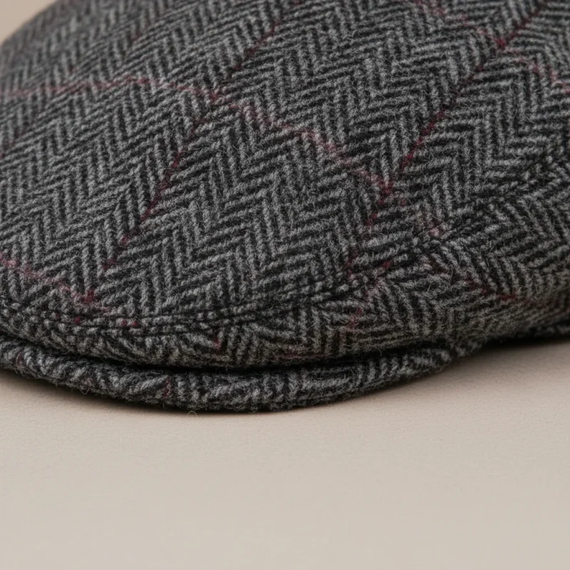 Casquette plate tweed homme style business - Vue 4 - casquette plate