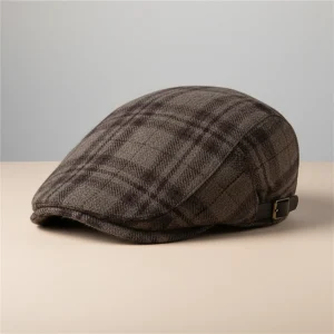 Casquette plate tweed homme style classique - Vue 1 - casquette plate