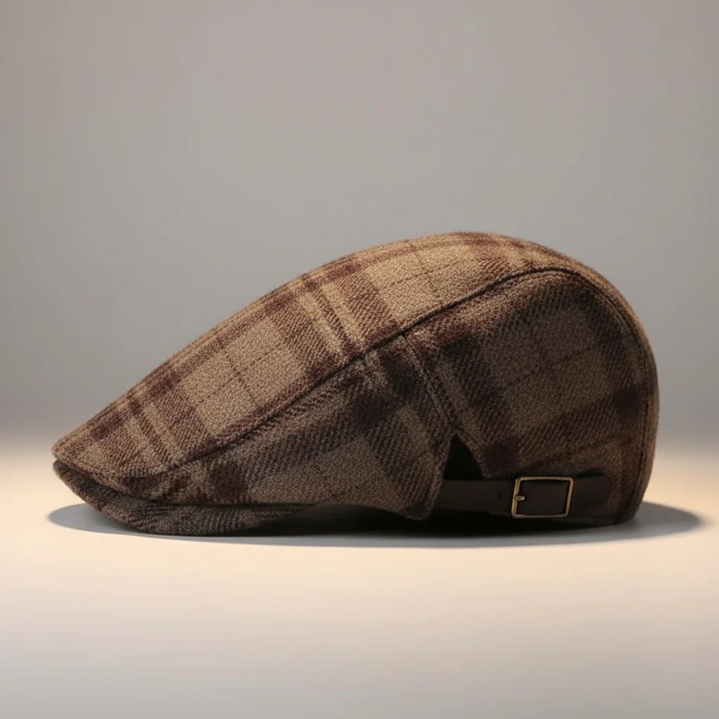 Casquette plate tweed homme style classique - Vue 2 - casquette plate