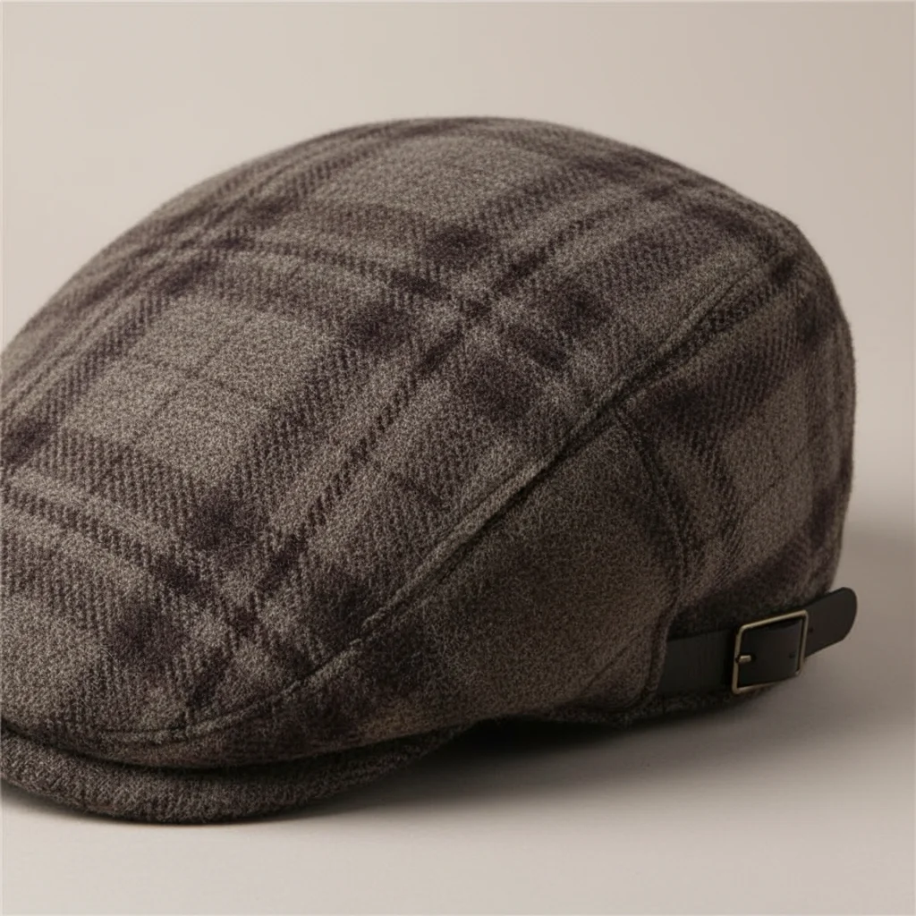 Casquette plate tweed homme style classique - Vue 4 - casquette plate