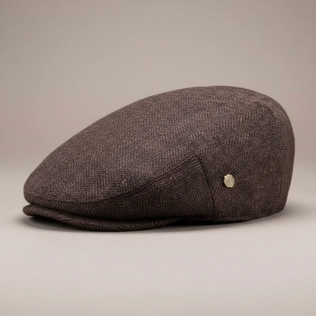 Casquette plate tweed homme style peaky blinders - Vue 1 - casquette plate