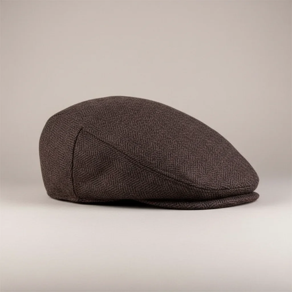 Casquette plate tweed homme style peaky blinders - Vue 2 - casquette plate