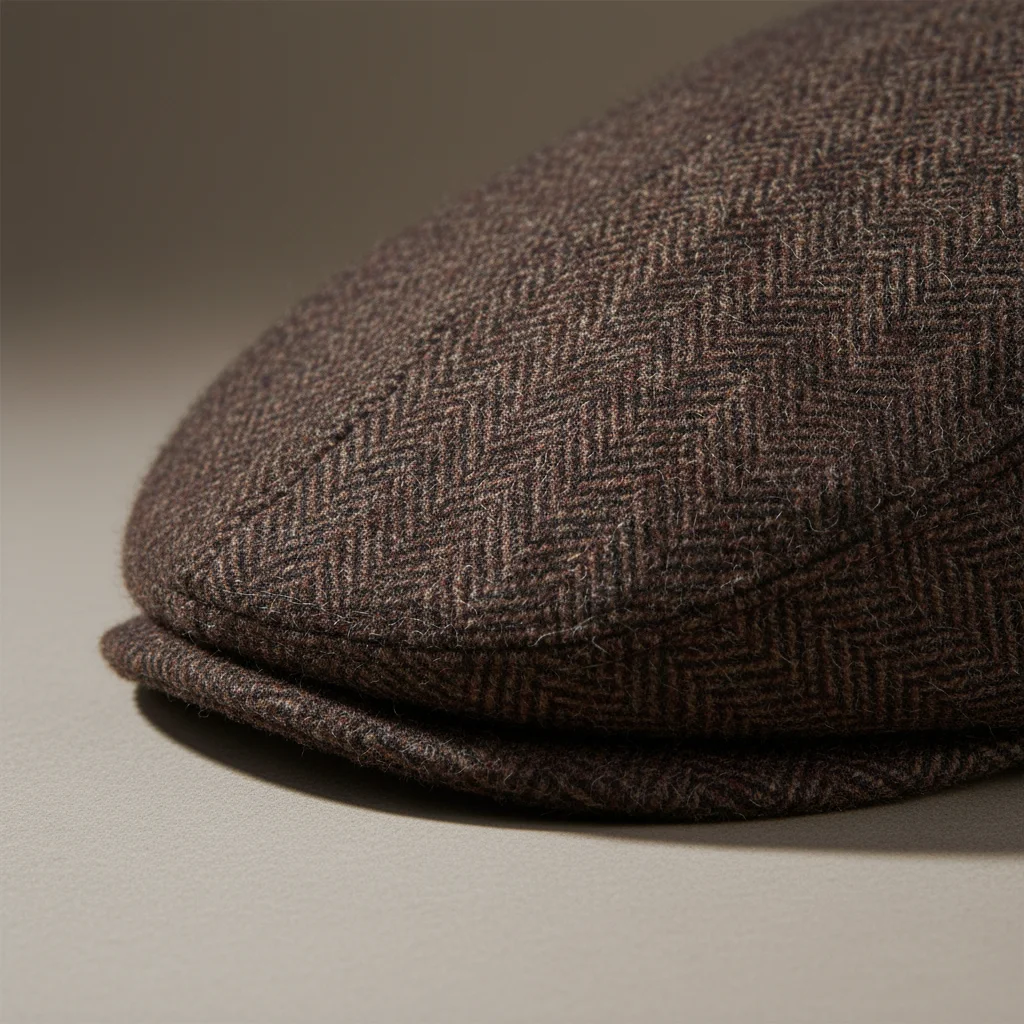 Casquette plate tweed homme style peaky blinders - Vue 4 - casquette plate