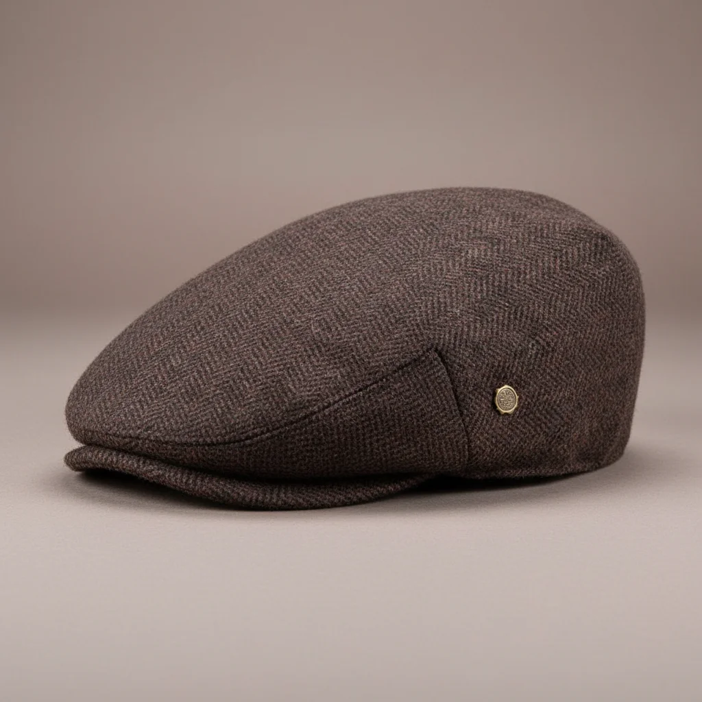 Casquette plate tweed homme style peaky blinders - Vue 5 - casquette plate